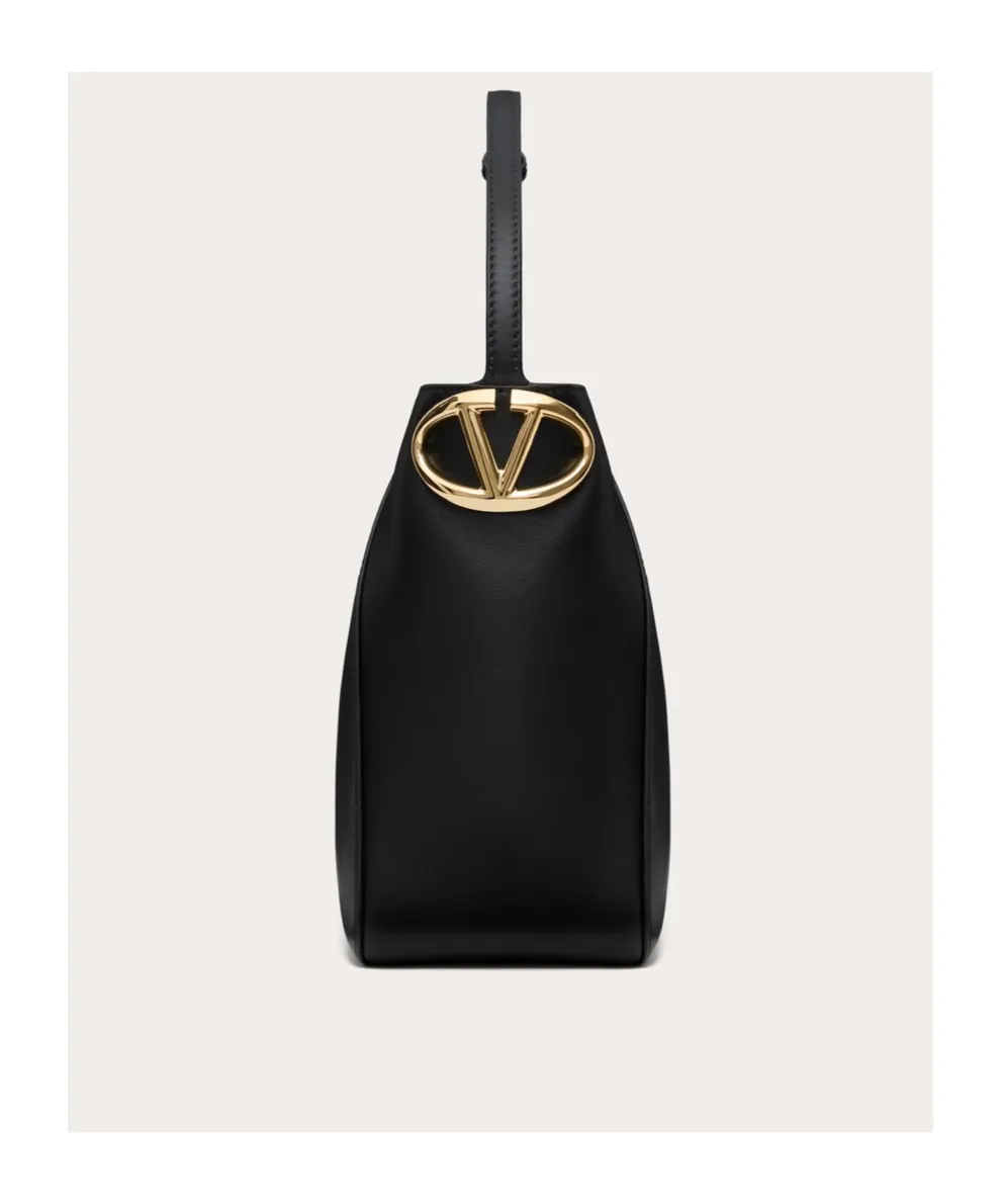 Valentino Vlogo Signature Clasp Fastening Bucket Bag