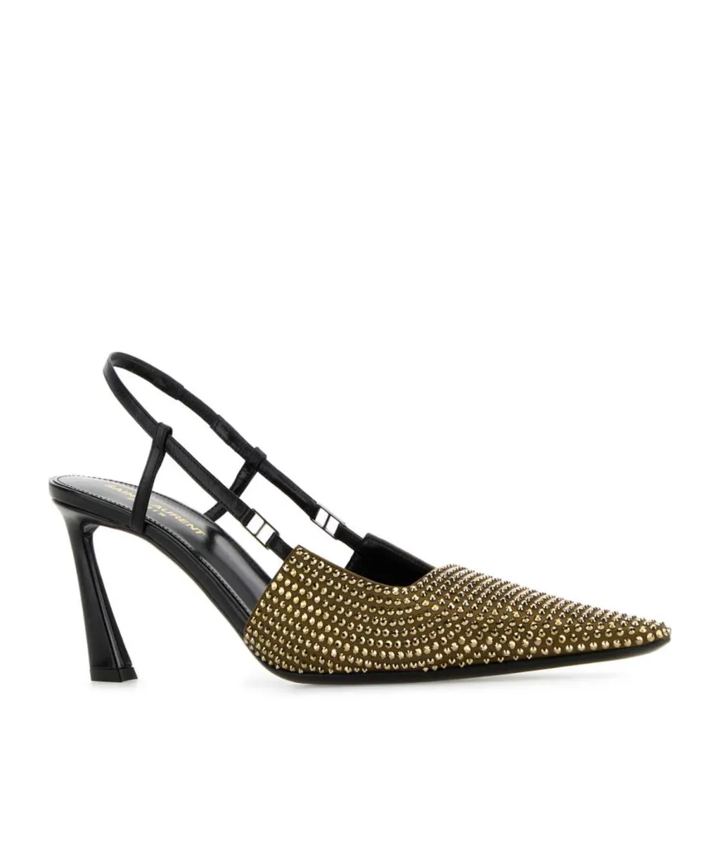 Saint Laurent Embellished Pointed Toe Pumps
