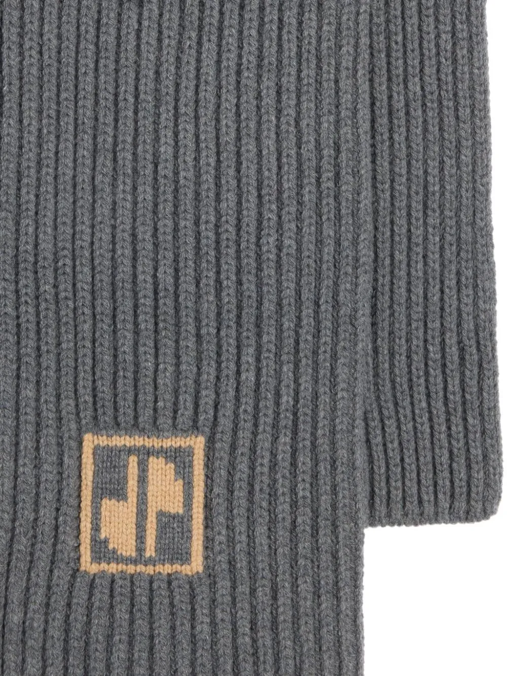 Patou Logo Intarsia Knit Scarf