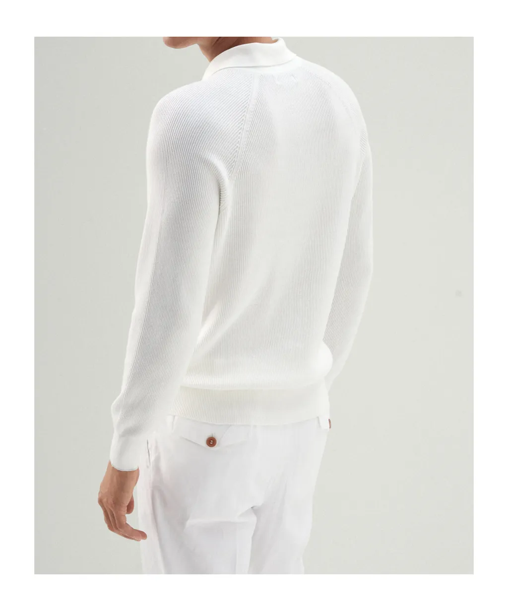 Brunello Cucinelli Long Sleeved Knitted Polo Jumper
