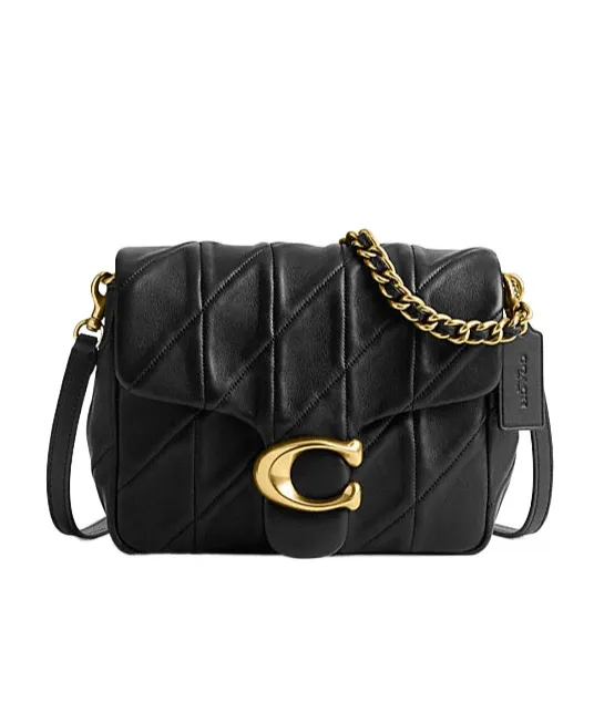 Coach Times Square Tabby Logo Plaque Shoulder Bag