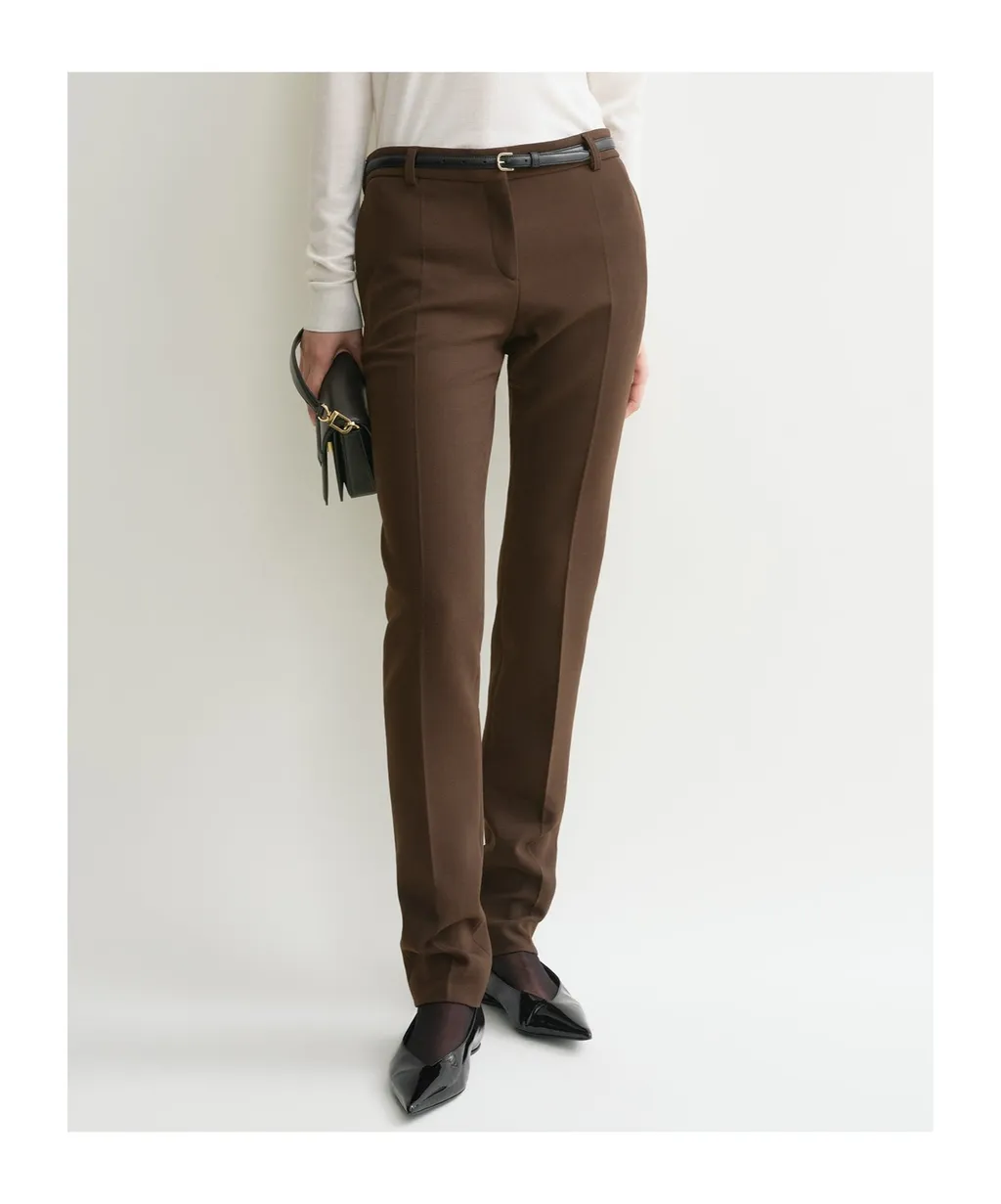 Low-Waist Slim Trousers