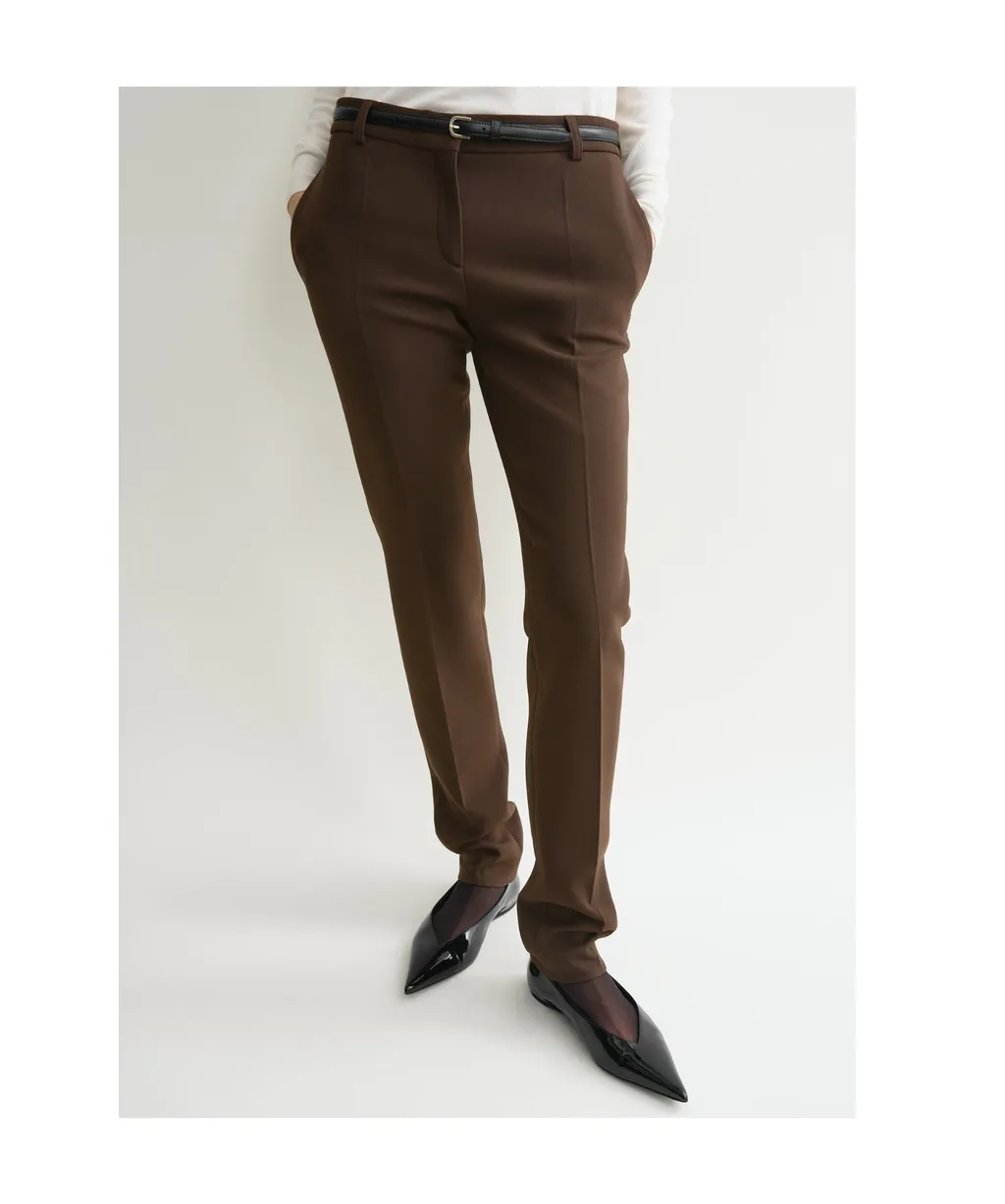 Low-Waist Slim Trousers