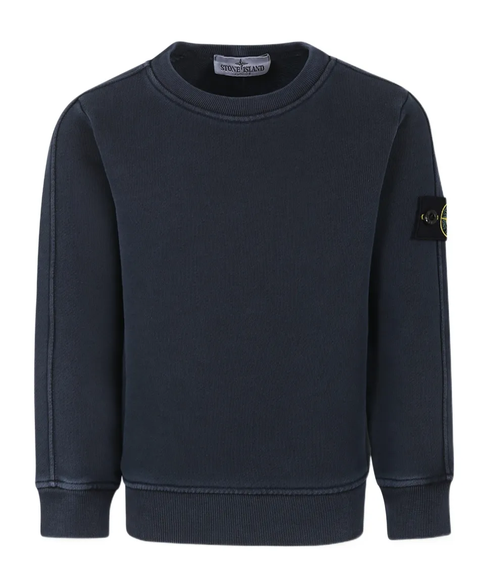 Stone Island Junior Logo Patch Crewneck Sweatshirt