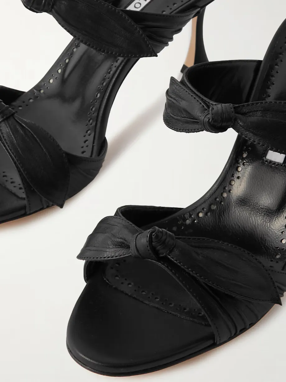 Lollo Bow-Trimmed High-Heeled Sandals