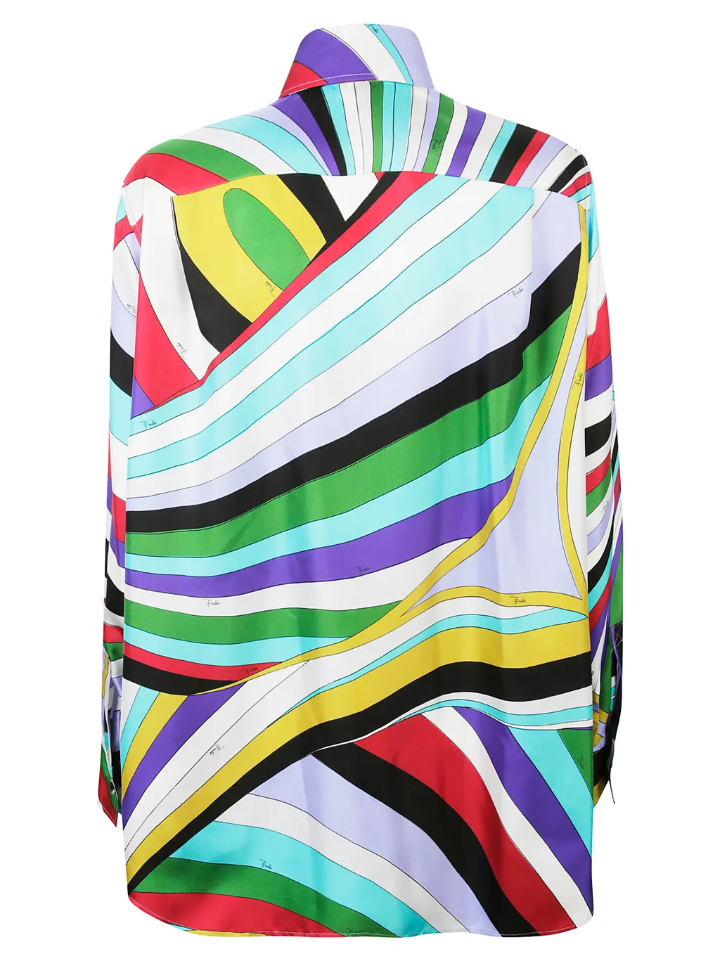 Abstract-Print Silk Shirt