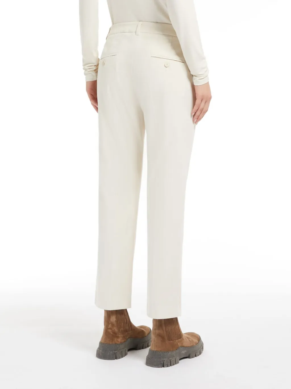 Weekend Max Mara Straight Cut Ribbed Trousers
