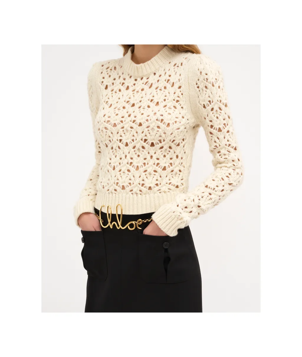 Chloé Crewneck Chunky Sweater