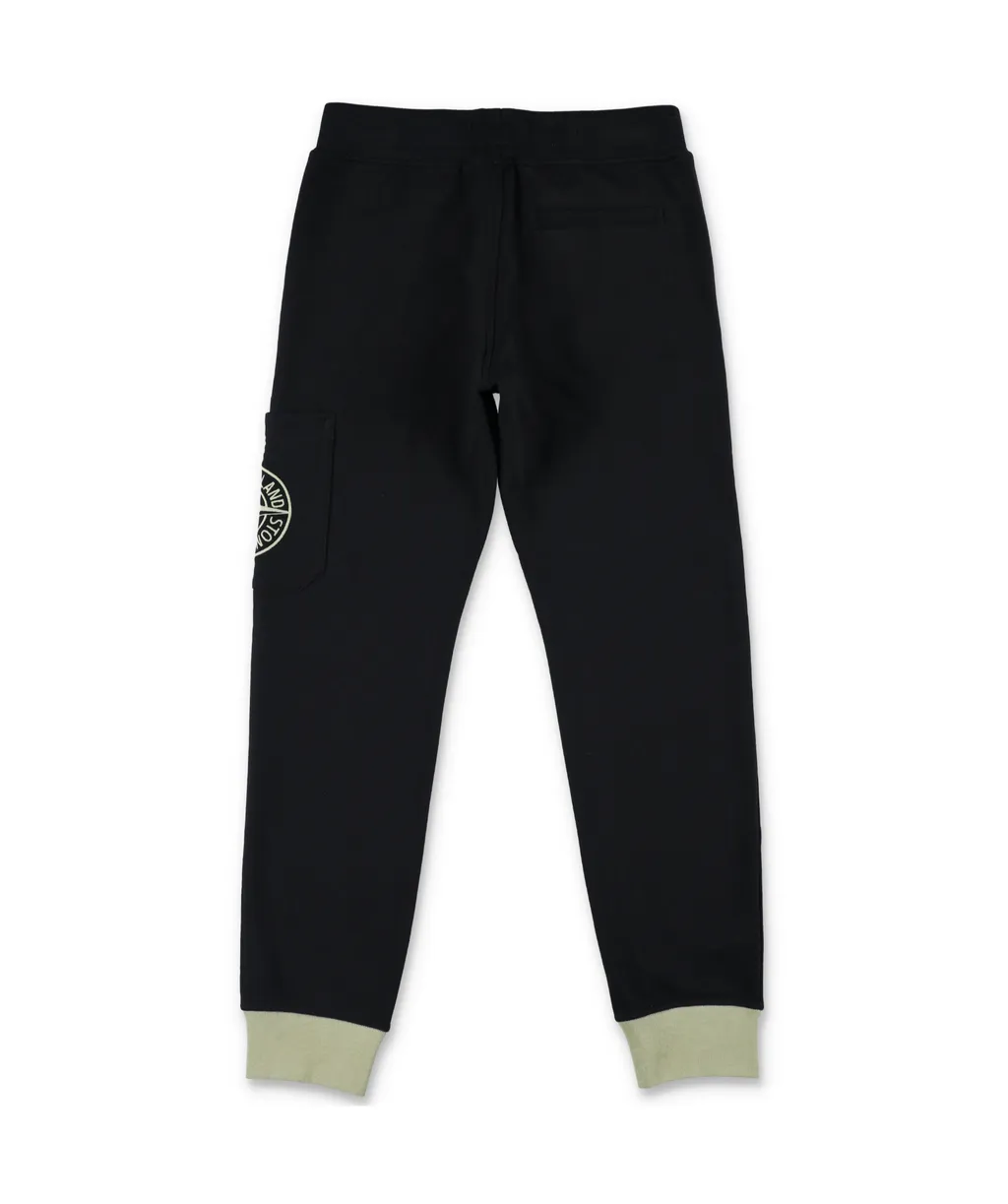 Stone Island Junior Logo Embroidered Tapered-Leg Trousers