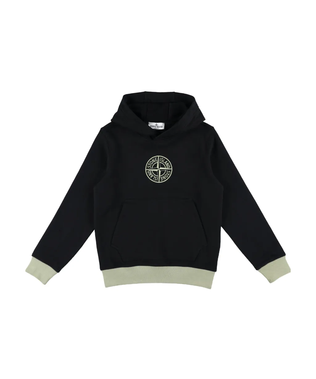 Stone Island Junior Logo Embroidered Hoodie