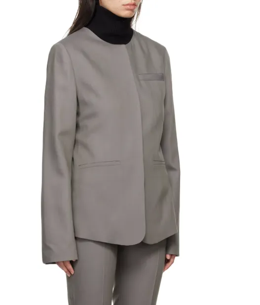 Round-Neck Suit Jacket
