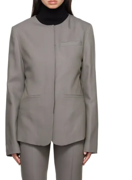 Round-Neck Suit Jacket