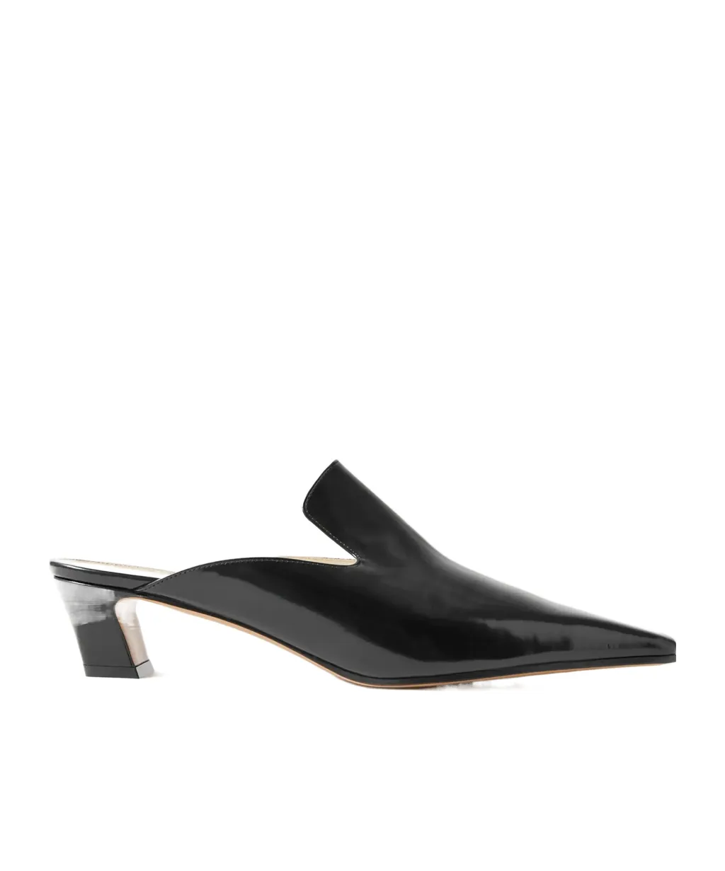 Khaite Square-Toe Heeled Mules