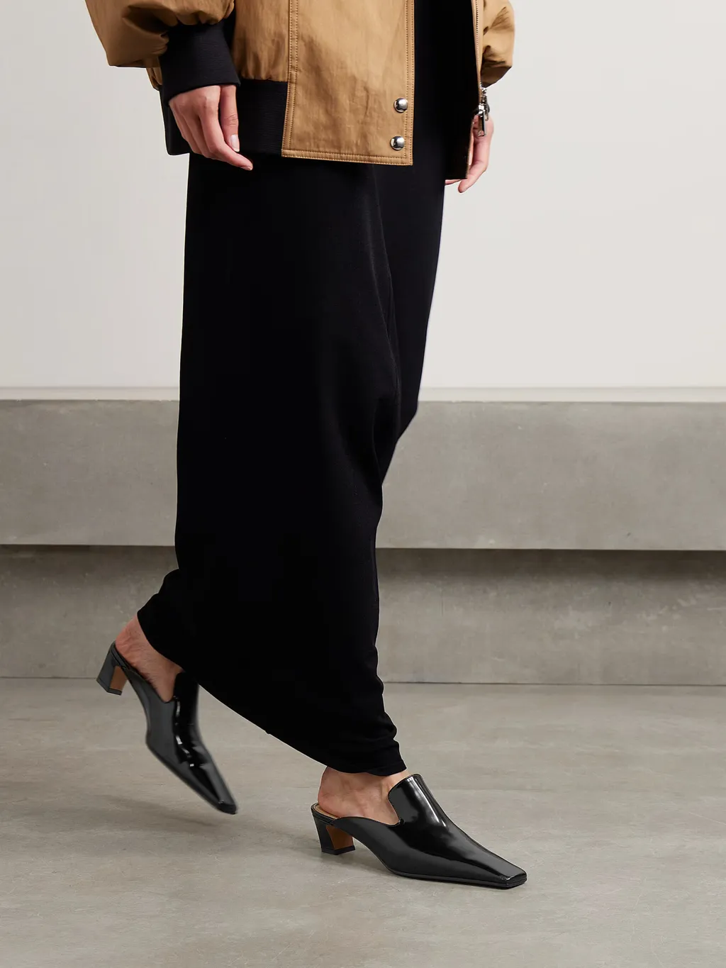 Khaite Square-Toe Heeled Mules
