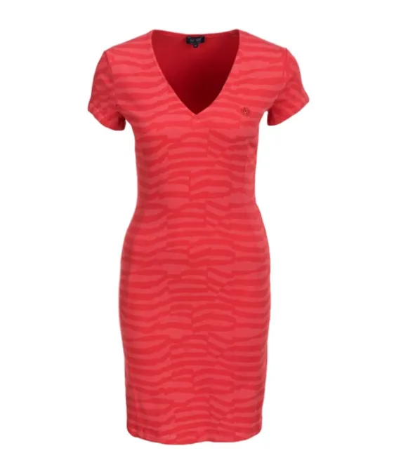 V-Neck Zipper Dress