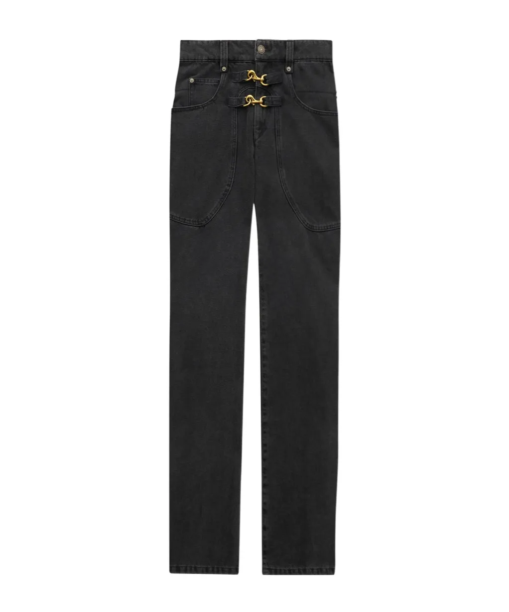 Isabel Marant Brinley Logo-Patch Jeans