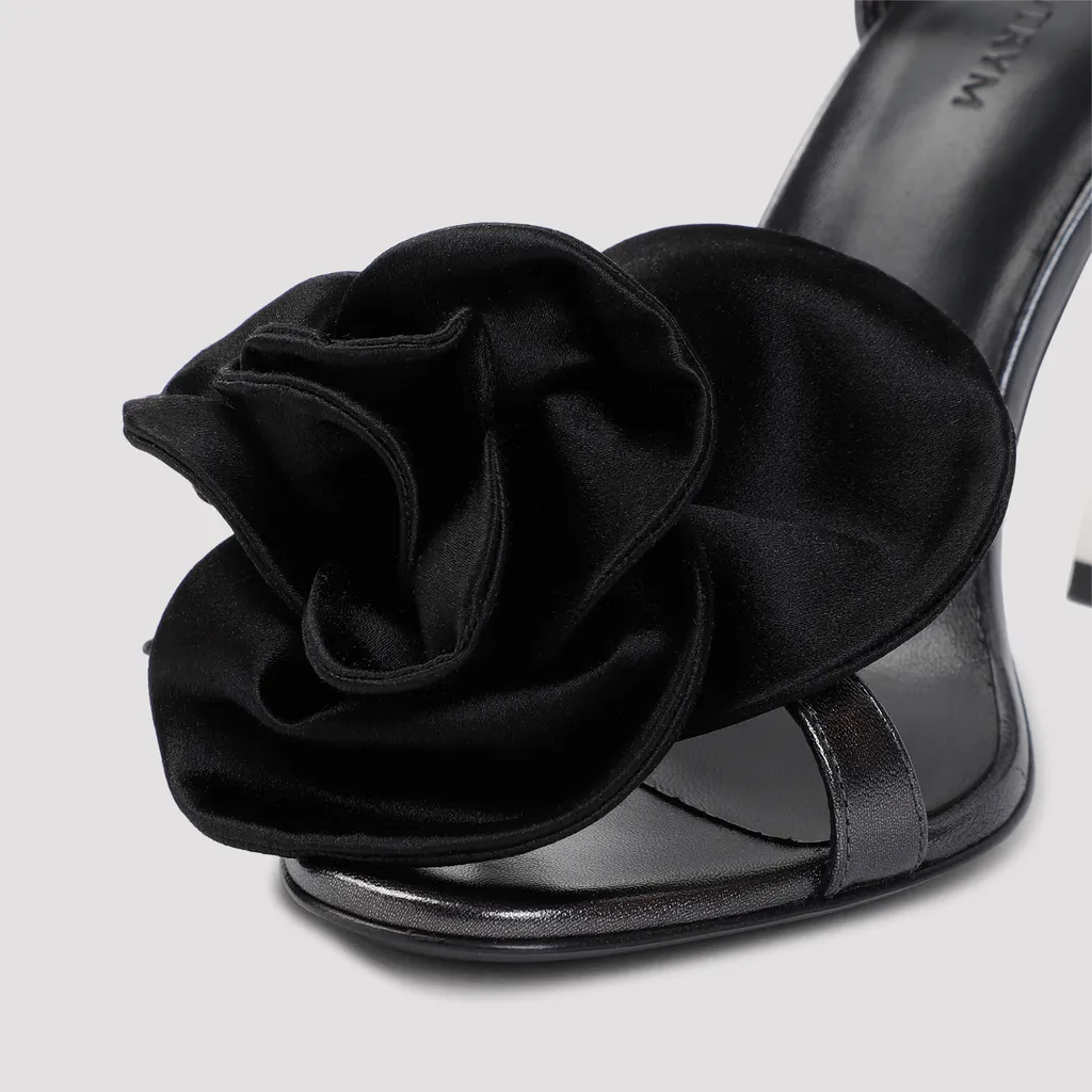 105Mm Floral-Appliqué Sandals