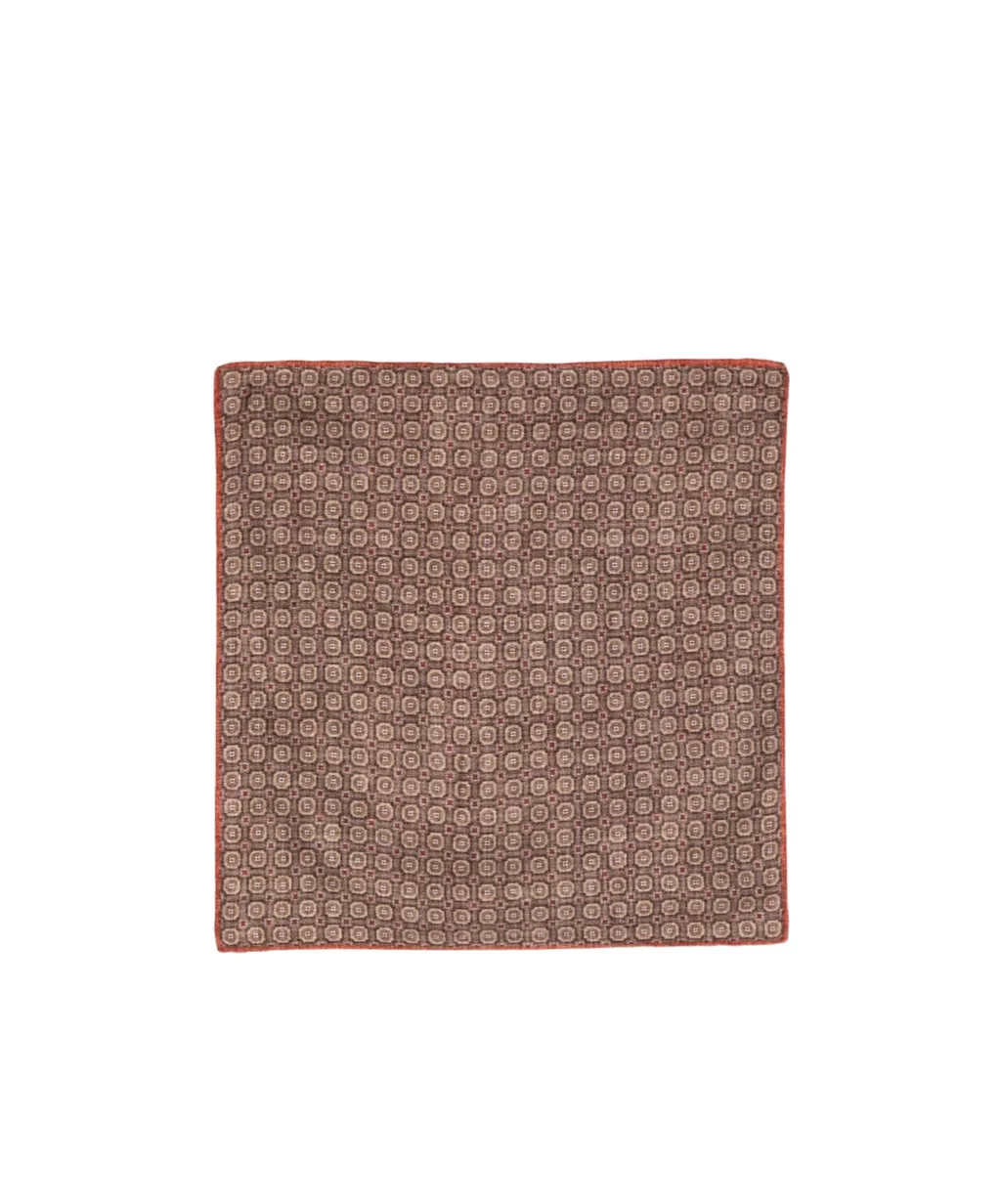 Brunello Cucinelli Logo Patch Graphic Printed Pocket Square