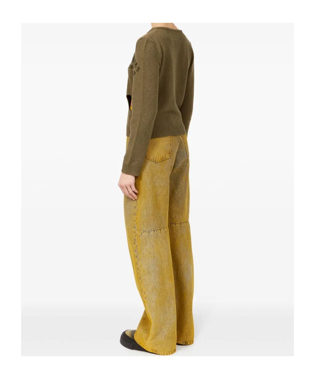 Mm6 Maison Margiela Crewneck Cut-Out Jumper