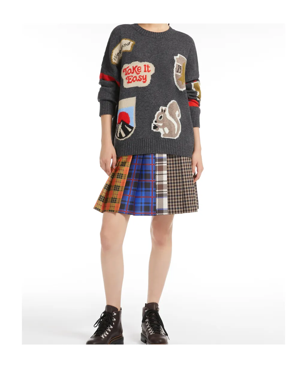 Weekend Max Mara Logo Intarsia Crewneck Jumper