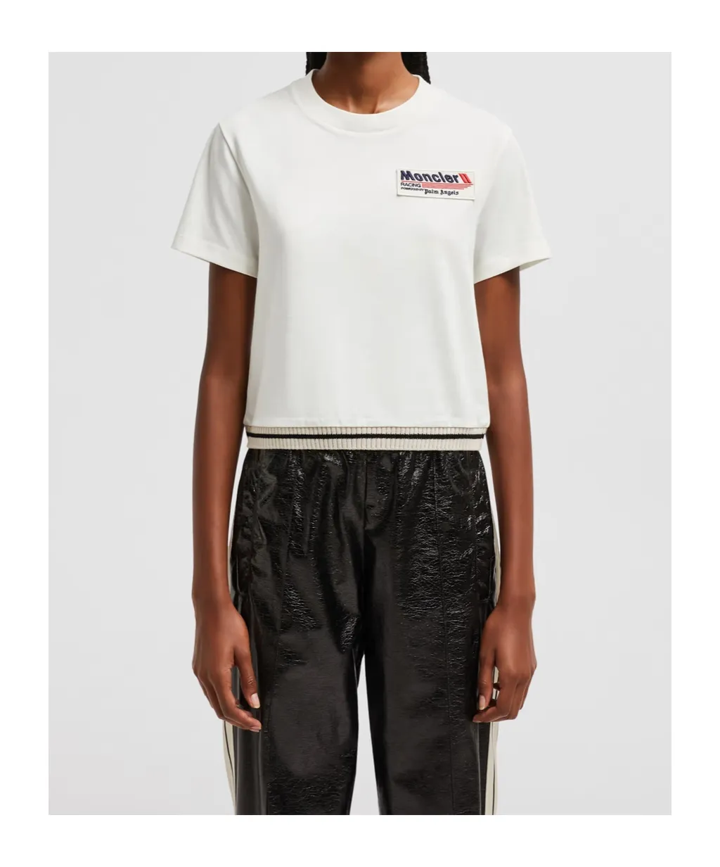 Moncler X Palm Angels Logo Patch Crewneck T-Shirt