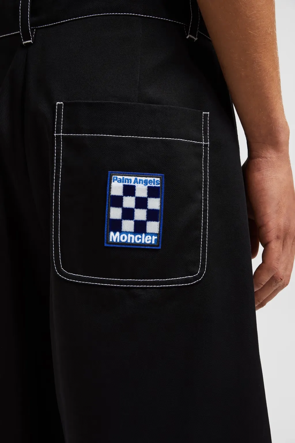 Moncler X Palm Angels Logo Patch Wide-Leg Trousers