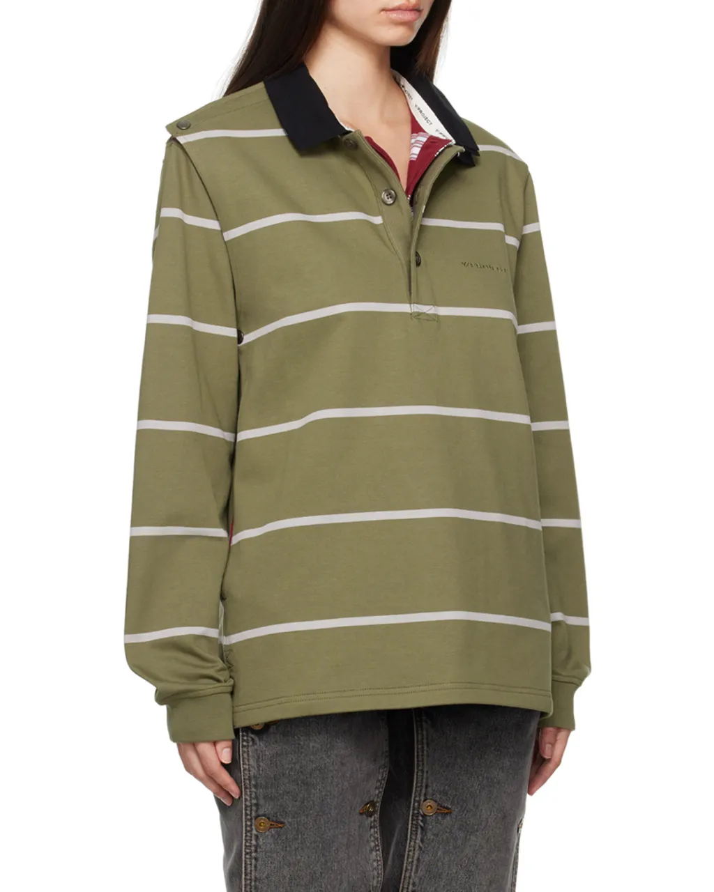 Layered Striped Hoodie