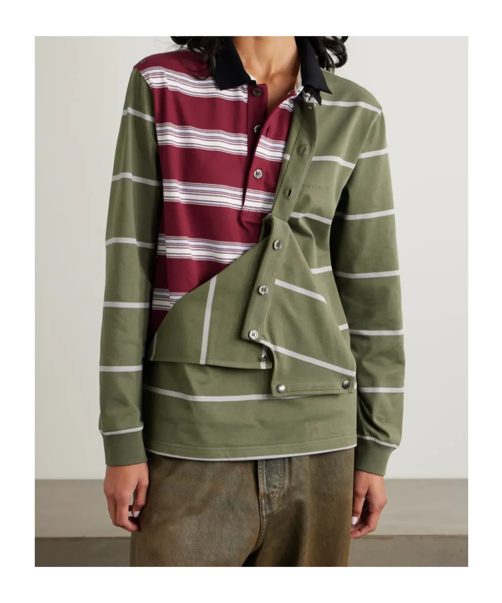 Layered Striped Hoodie