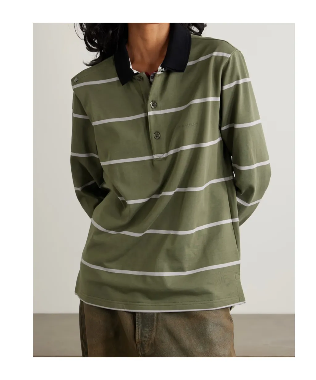 Layered Striped Hoodie