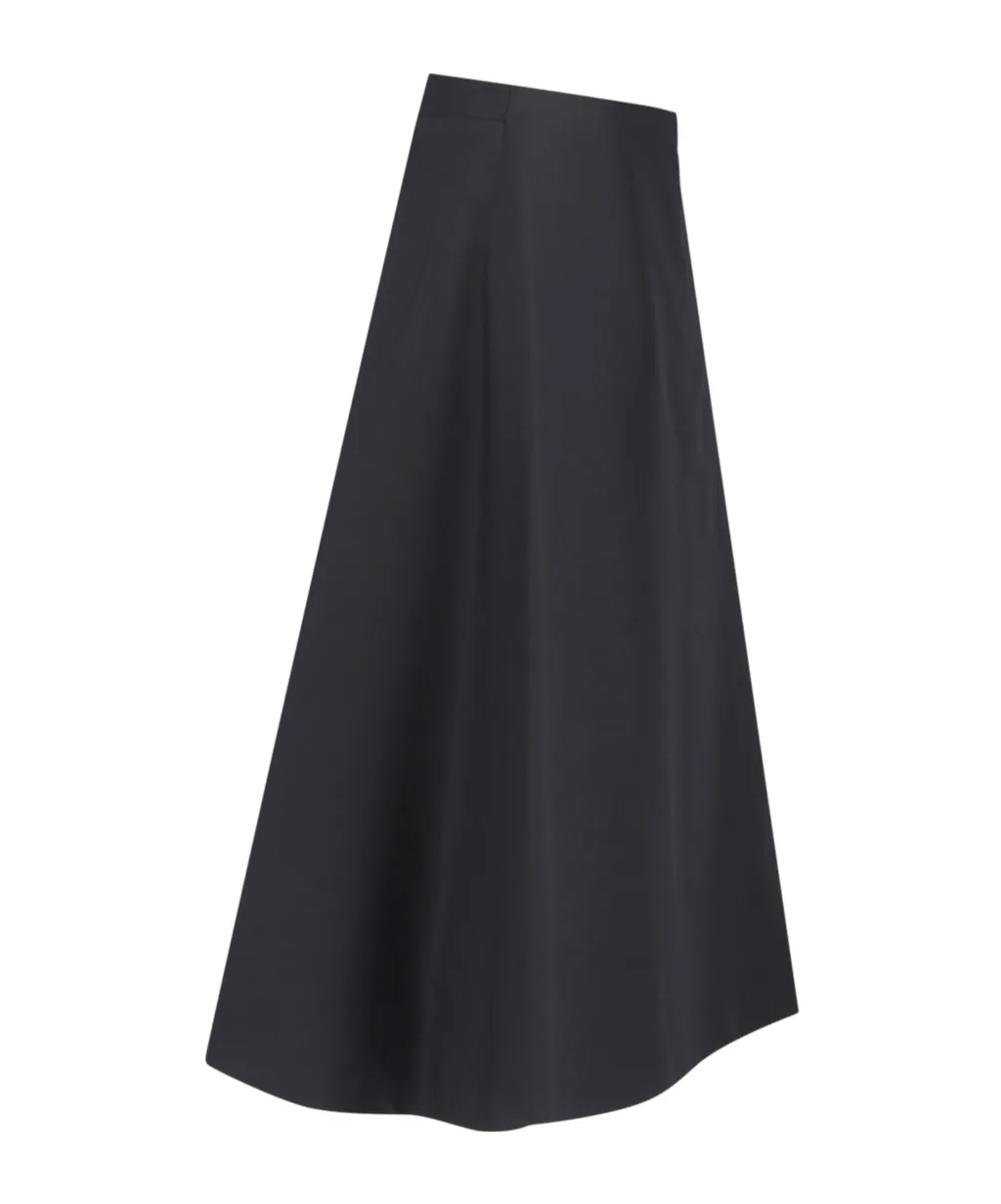 Marni Logo Embroidered Flared Midi Skirt