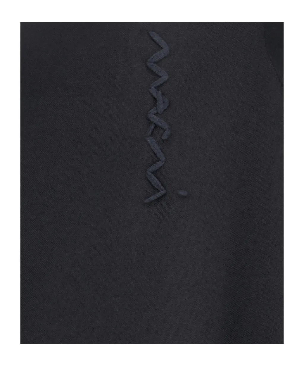 Marni Logo Embroidered Flared Midi Skirt
