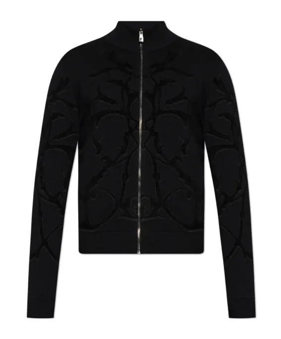 Versace Long-Sleeved Zipped Cardigan