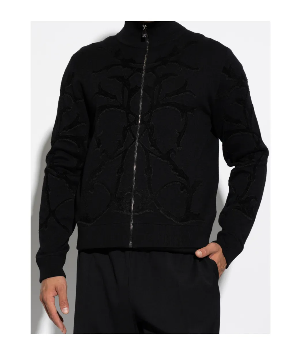 Versace Long-Sleeved Zipped Cardigan