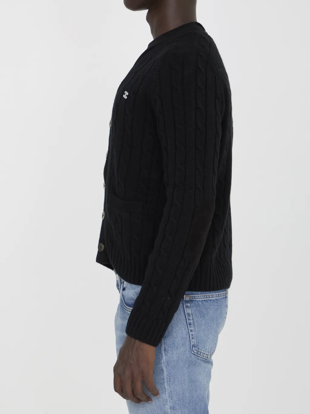 Triomphe Cardigan In Cable-Knit Cashmere