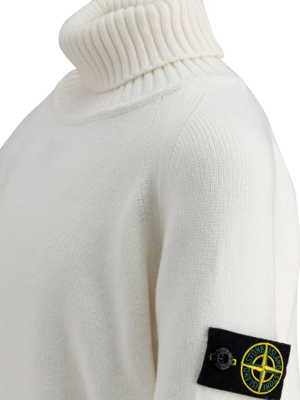 Stone Island Junior Logo Patch Turtleneck Jumper