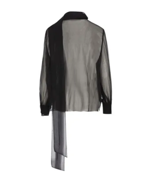 Valentino Scarf Detailed Long-Sleeved Shirt
