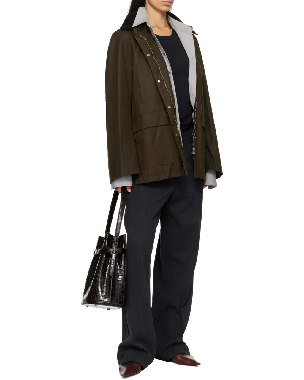 Belted Bucket Bag