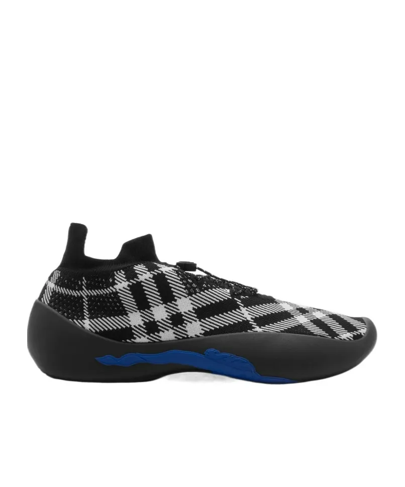 Burberry Checked Knitted Neptune Sneakers