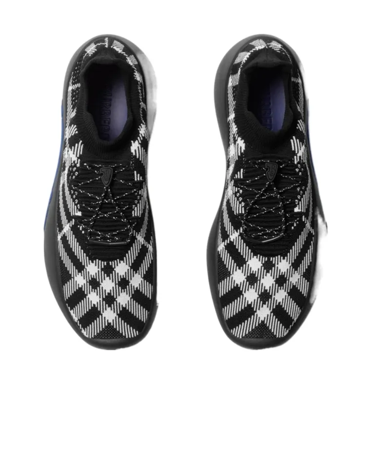 Burberry Checked Knitted Neptune Sneakers