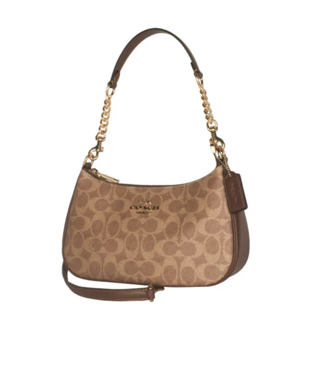 Logo Zipper Shoulder Bag