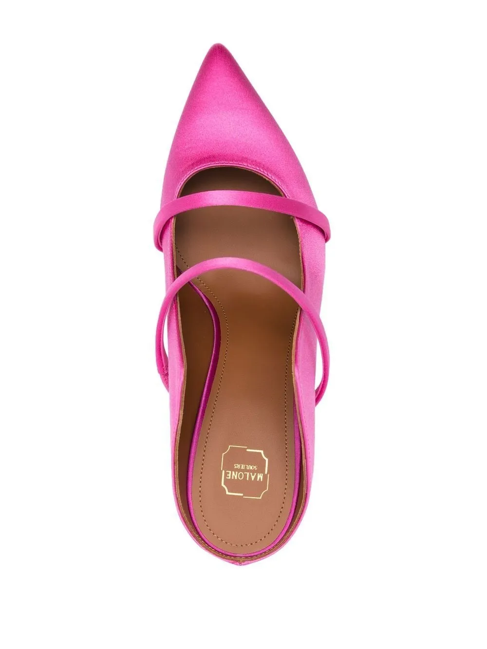Satin Finish Pointed Toe Mules