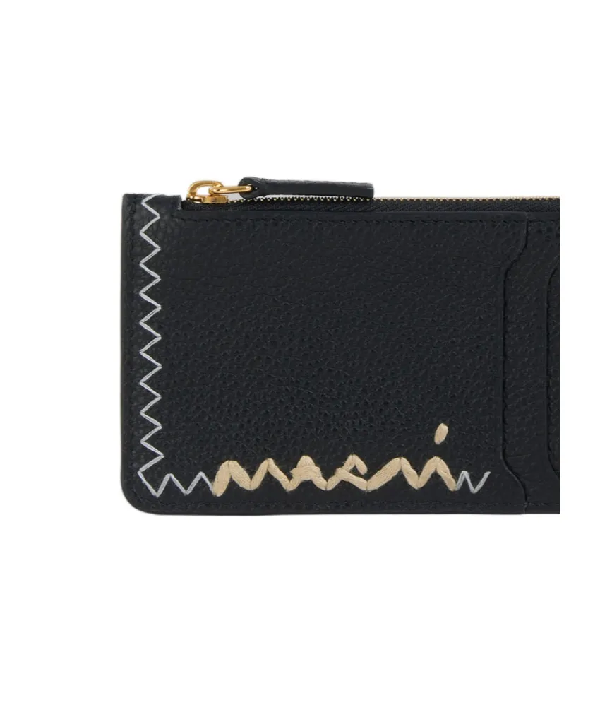 Marni Logo Embroidered Card Holder
