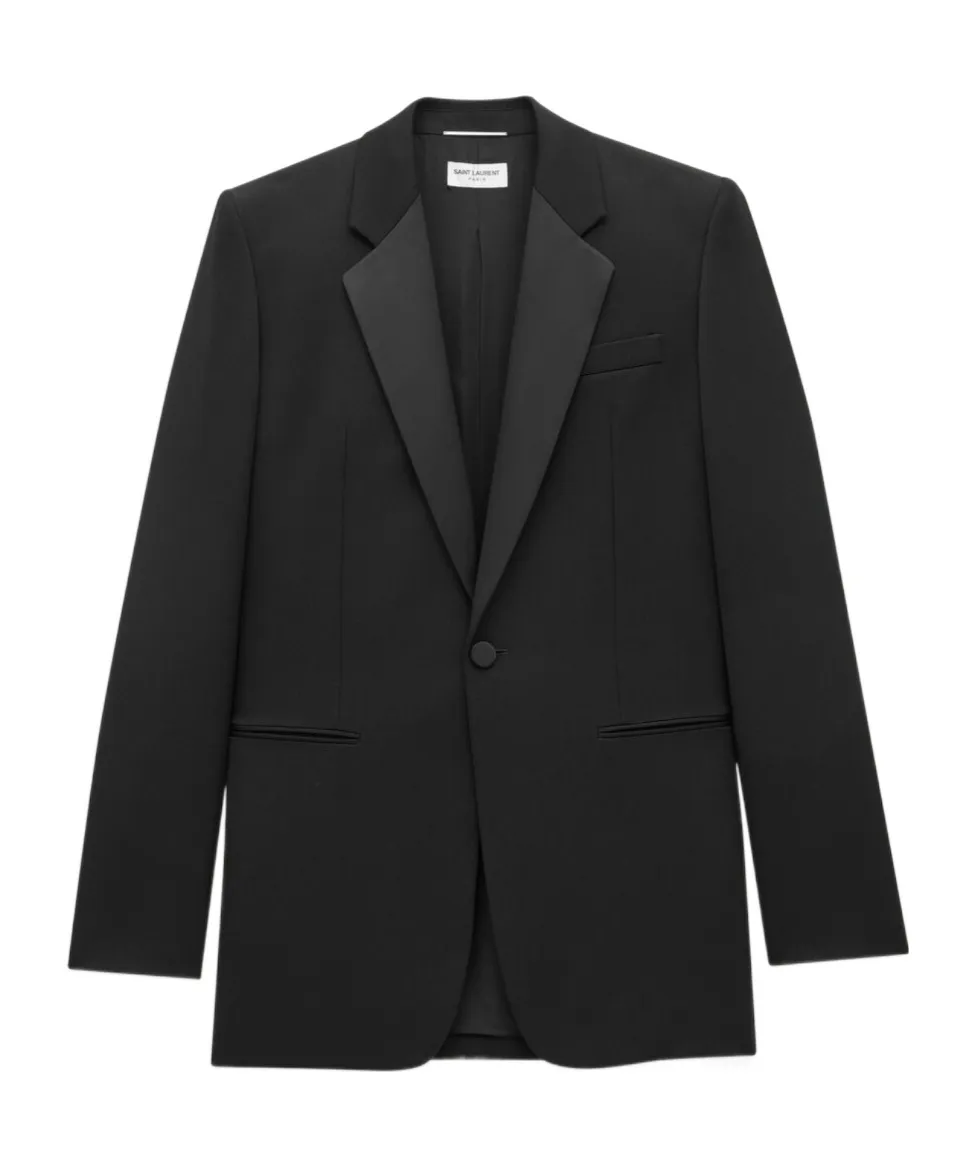 Saint Laurent Classic Long-Sleeve Tuxedo Blazer