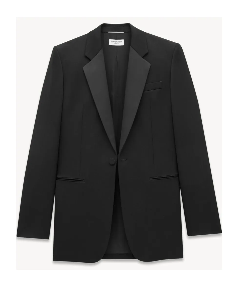 Saint Laurent Classic Long-Sleeve Tuxedo Blazer