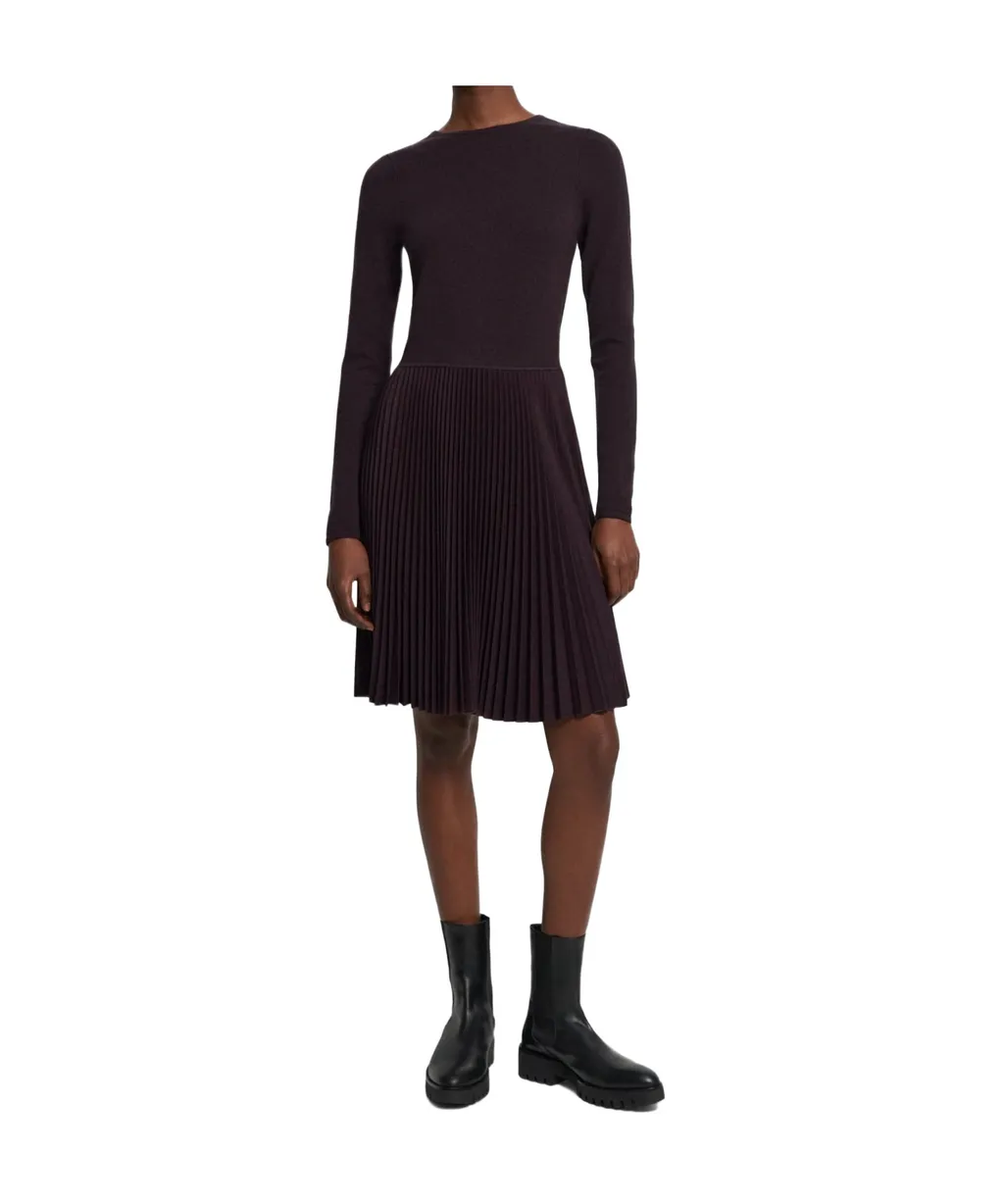 Long-Sleeved Wool-Blended Dress