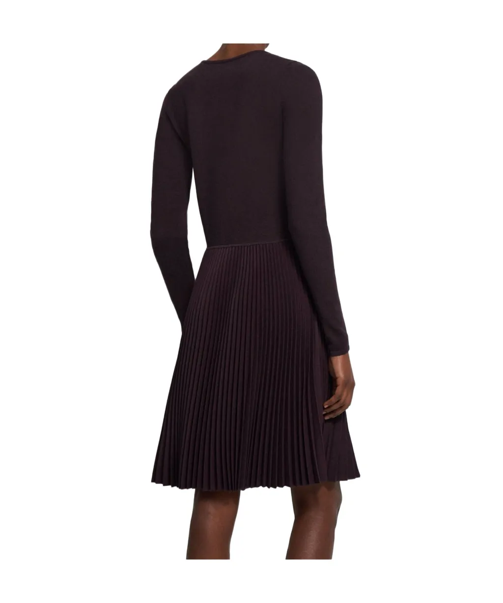 Long-Sleeved Wool-Blended Dress