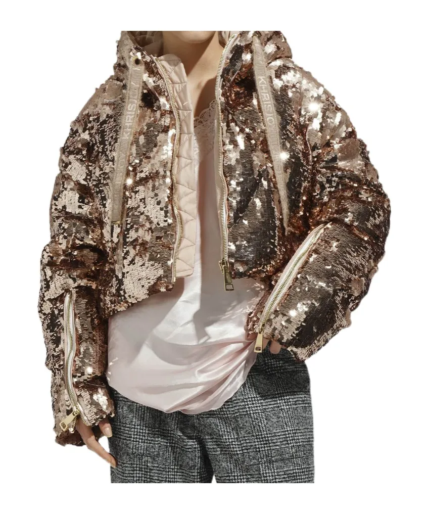 Khrisjoy Khris Crop Sparkly Jacket