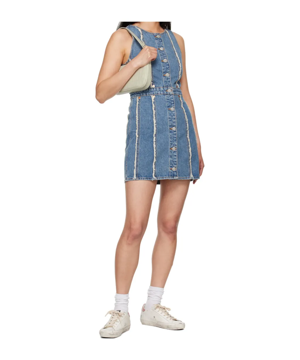 Frayed Denim Minidress