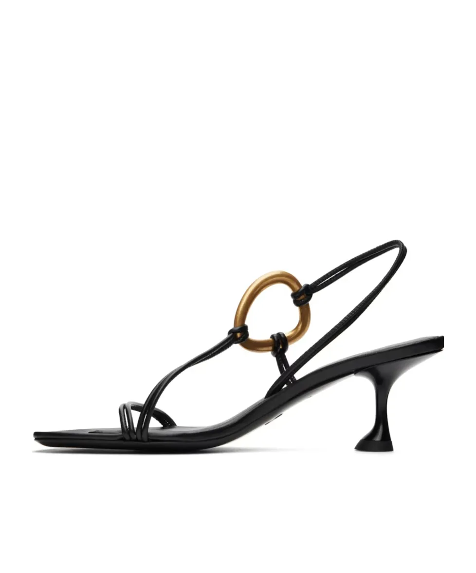 Hoop Slingbac Open-Toed Heels Sandals