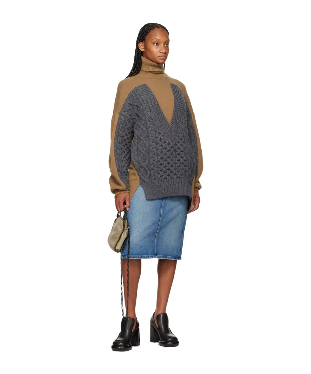 Stella Mccartney Studded Midi Denim Skirt